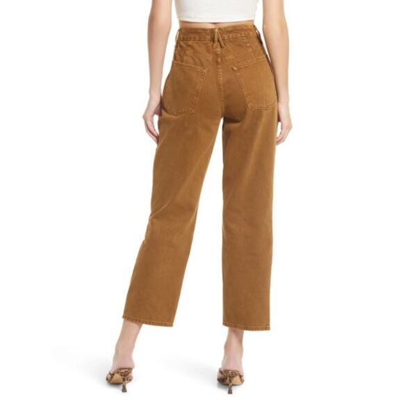 Good American 90s Duster Straight Leg Jeans In Bronze 4/ 27 - Picture 2 of 15